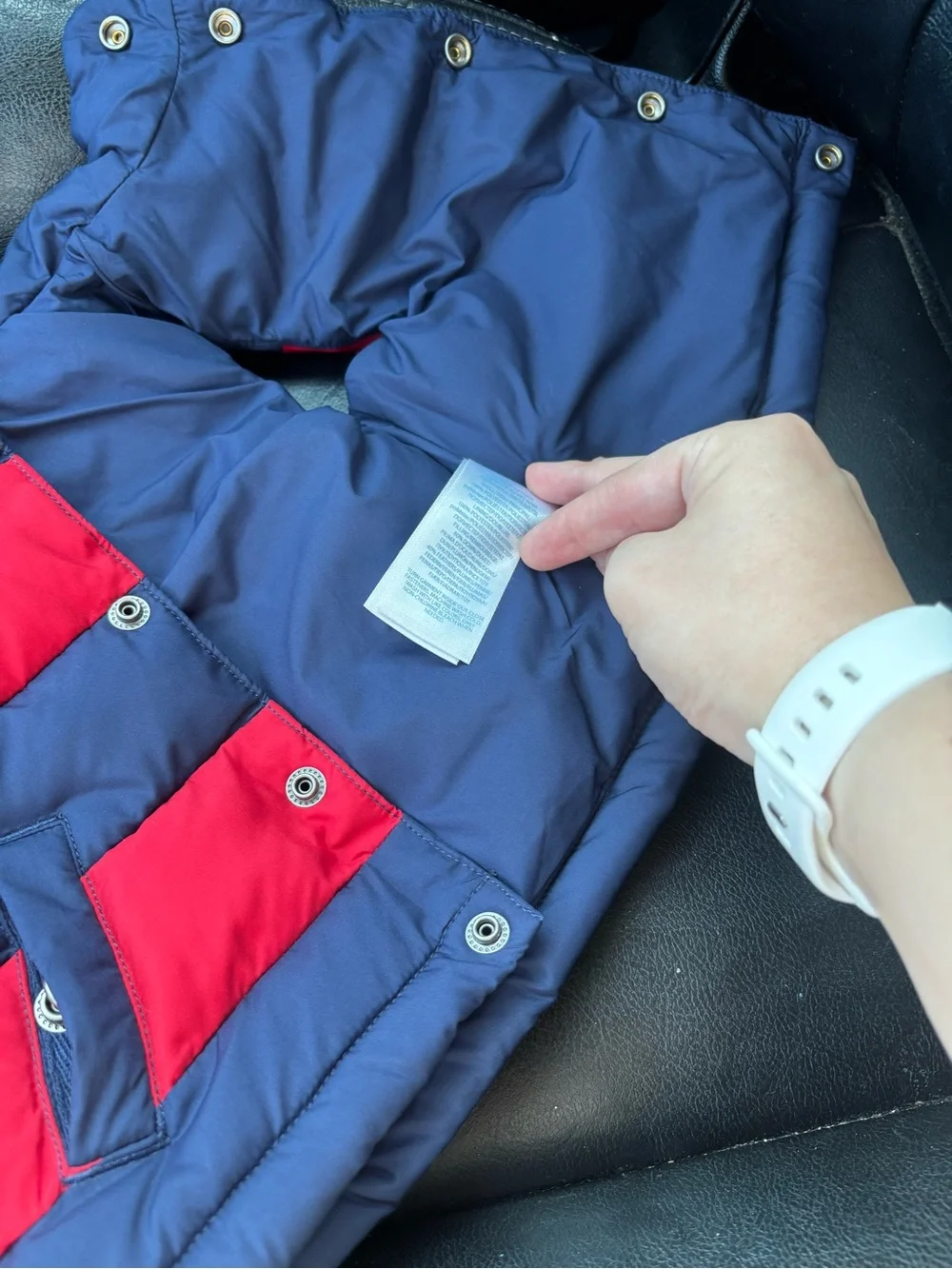 Ralph Lauren Red and Navy Striped Puffer Vest - Kids